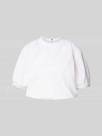 Mango Cropped Blusenshirt mit 1/2-&Auml;rmel in Weiss, Gr&ouml;&szlig;e M