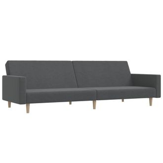 vidaXL Sof&aacute; Cama De 2 Plazas Tela Gris Claro Vidaxl