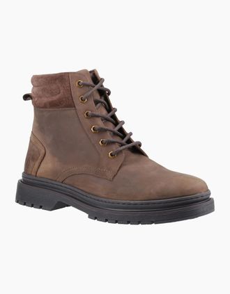 Hush Puppies Mens Hush Puppies Jarrod Leather Mens Brown Ankle Boots - Size: 11