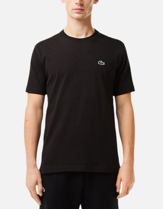 Lacoste Mens Lacoste TH7618 Mens T Shirts Short Sleeve Crew Neck Quick Dry Casual Summer Tee - Black - Size: 38
