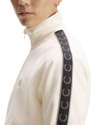 Fred Perry Logo-Embroidered Cotton-Blend Track Jacket - Ivory