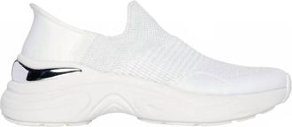 Skechers Womens Hazel-Priya Shoes In White Silver