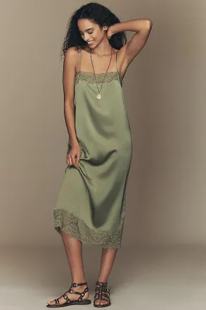 Reformation Mackenzie Silk Midi Slip Dress