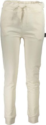 North Sails Witte Katoenen Damesbroek met Logo - Dames - Sweatpants - Beige - XL - Katoen - Broeken