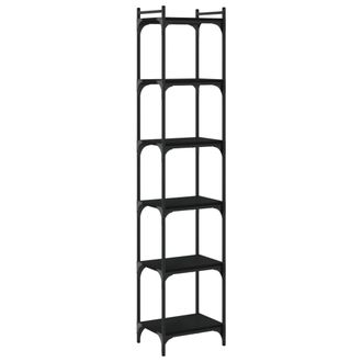 vidaXL Librer&iacute;a De 6 Estantes Madera De Ingenier&iacute;a Negro 40x30x188 Cm Vidaxl