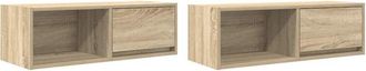 vidaXL Vidaxl - Muebles de tv 2 uds Roble Sonoma 80x31x25,5cm Madera ingeniería