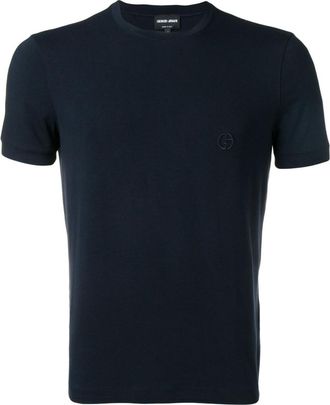 Giorgio Armani Navy Blue Logo short sleeve t-shirt