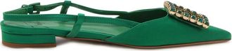 Roberto Festa Milano Lavanda Sling-back Ballerina Schoenen - Dames - Ballerinas - Groen - 36 EU - Satijn - Schoenen
