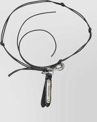 Our Legacy ladon slim leather cord necklace adjustable