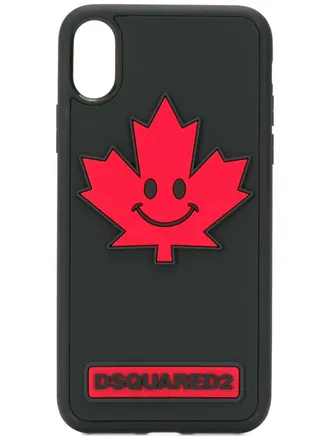 Dsquared2 Canadiana iPhone X case - men - Polyurethane - One Size - Black