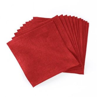 Solino Home Linen Cocktail Napkins Set of 12, 6 x 6 - Fete in Red at Nordstrom