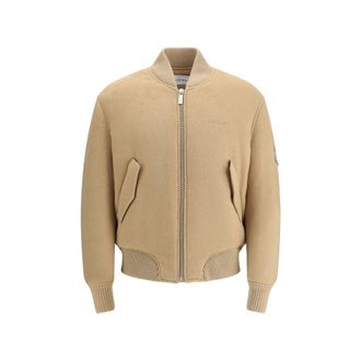 Off-white Brown Cashmere Mens Bomber