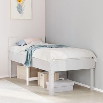 Berkfield Home Bed Frame without Mattress White 90x190 cm Single Solid Wood Pine