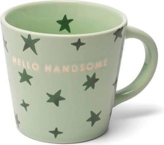 Vondels cappuccino mok stars HELLO HANDSOME green (250 ml)