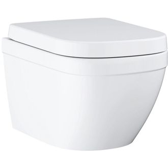 GROHE Euro Ceramic Inodoro Suspendido Con Efecto De Agua 39693 Tapa Soft Close Blanco Alpino