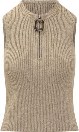 J.W.Anderson Beige Knitted Round Neck Top