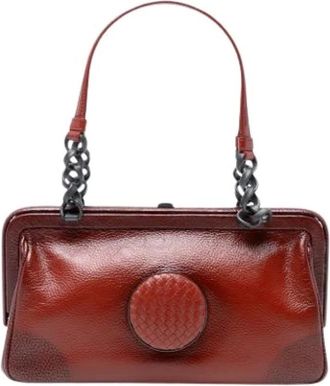 Bottega Veneta Pre-owned Handbags, female, Red, Size: ONE SIZE Pre-owned Leather Shoulder Bag
