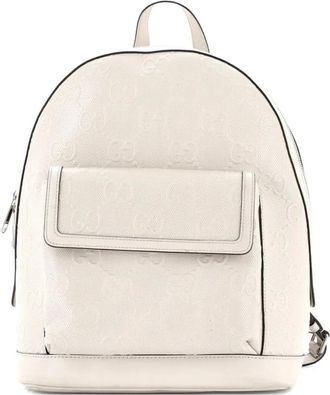 Gucci Pocket GG Embossed Perforated Leather Large backpack - Toni neutri