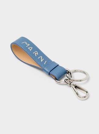 Marni Mens Embroidered logo leather key chain