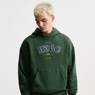 Nike Mens Solo Fleece Pullover Hoodie in Green | IZ3203-323