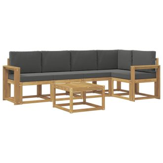 vidaXL Conjunto De Sof&aacute;s De Exterior 6 Pcs Blanco Y Antracita Vidaxl