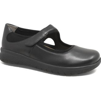 Ziera Womens Silvani-Xf Casual Mary Jane Shoes In Black-Black Sole Leather