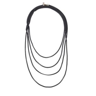 David Yurman Darkened Sterling Silver Box Chain 2.7mm Necklace