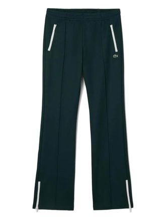 Lacoste logo-patch track pants - women - Recycled Polyester/Organic Cotton - 38 - Green