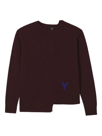 Yohji Yamamoto asymmetric-hem wool sweater - women - Wool - 2 - Brown