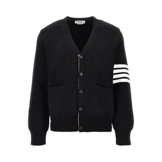 Thom Browne Cotton cardigan with 4 Bar detail Man III
