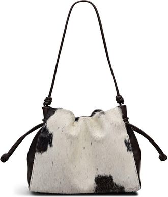 Radley London The Roxburgh - Cow Hide Medium Drawstring Crossbody Bag in Dark Oak at Nordstrom