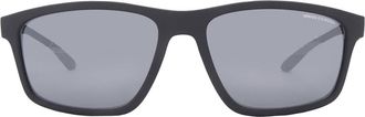 A|X Armani Exchange Grey Mirror Rectangular Mens Sunglasses AX4122S 80786G 59