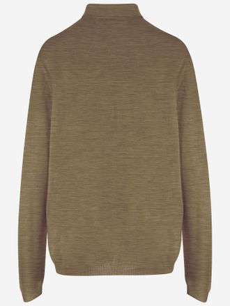 Frankie Shop Womens Polo Shirt Wool-Blend Taupe Melange Tops