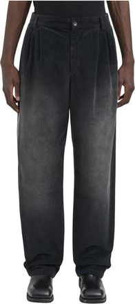 Andrea Ya'aqov Pantaloni Pleated - Heren - Wijde Broeken - Zwart - M - Katoen - Broeken