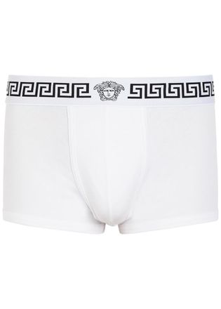 Versace Low-rise Stretch-cotton Trunks - White - XL