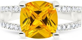 Sterling Forever Sterling Silver Britneys Engagement Ring in Canary