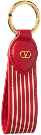 Valentino Vlogo Signature Leather Keychain