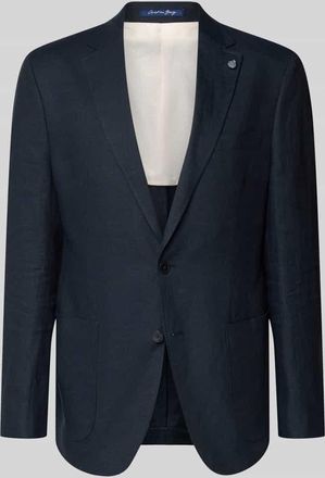 Christian Berg Regular Fit Sakko aus reinen Leinen mit Reverskragen in Dunkelblau, Gr&ouml;&szlig;e 102