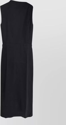 SOEUR organic cotton dress draped neckline back slit