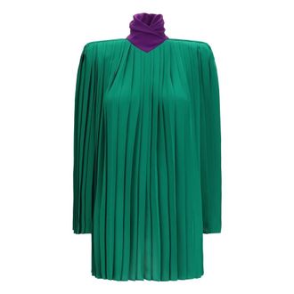 Valentino Pliss&eacute; Georgette Top - Dames - Blouses & Shirts - Veelkleurig - Maat: S Zijde