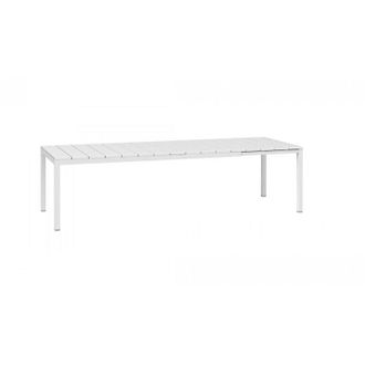 Nardi Tavolo Allungabile Rio Alu con Piano in Alluminio 100 x 210/280 cm - Bianco