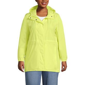 Lands End Squall Packable Waterproof Raincoat in Soft Limoncello Yellow at Nordstrom, Size 3X