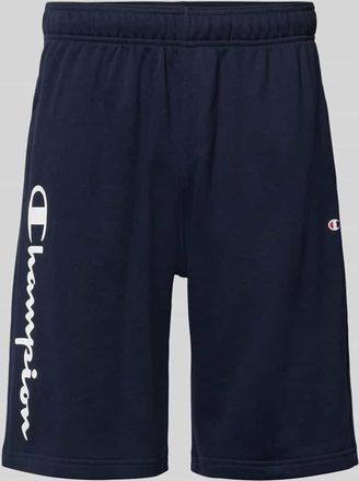 Champion Shorts mit Logo-Print und -Stitching in Marine, Gr&ouml;&szlig;e XXL
