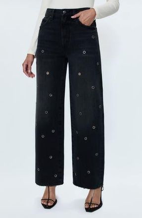 Pistola Denim Hendrix Crystal Embellished Eyelet Jeans in Glamour at Nordstrom Rack, Size 28