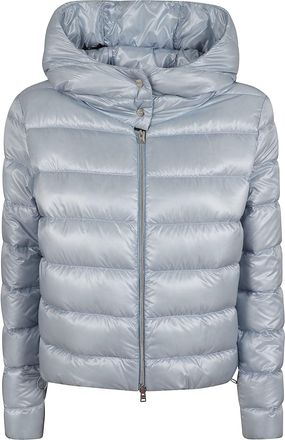 Herno Short Down Jacket In Ultralight Nylon With Glossy Finish