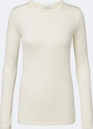 Max Mara Top in jersey di lana vergine