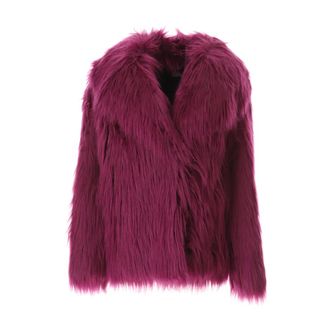 Karl Lagerfeld Faux Fur & Shearling Jackets, female, Purple, Size: M Huns Pick Faux Fur Jacket