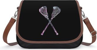Generic Lacrosse Sticks Glitter Fashion Womens Crossbody Bags Novelty Handbag Shoulder Bag Purse
