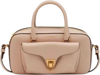 Coccinelle Tassen, Dames, Roze, ONE Size, Leer, Beat Line Tas met Iconische Sluiting