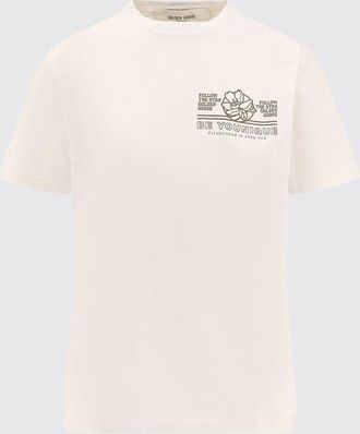 Golden Goose T-shirt in cotone con slogan Golden Goose
